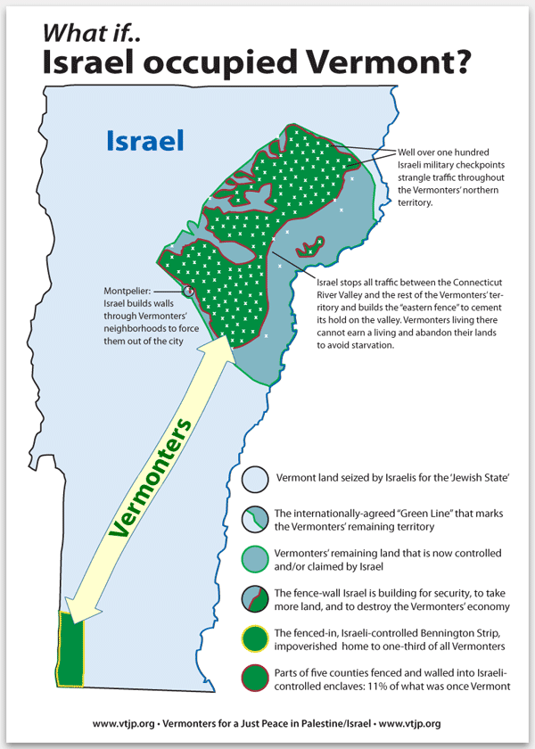 What If Israel Occupied Vermont?